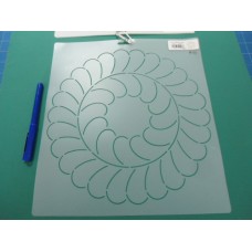 Feather Circle 10.5in Stencil